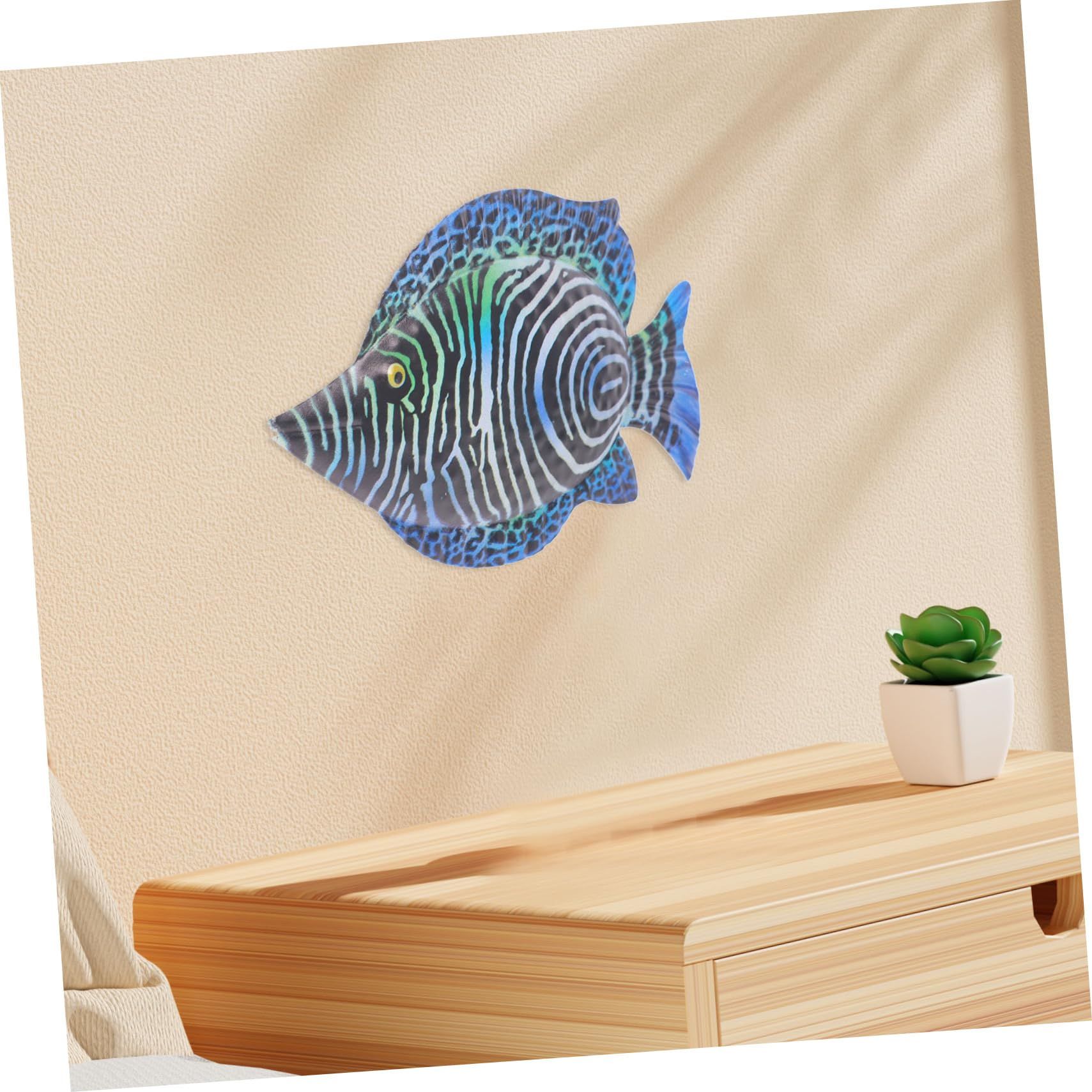 Hanging Metal Fish Figurine Sea Life Sculpture Decoraciones Decor Animal view 4