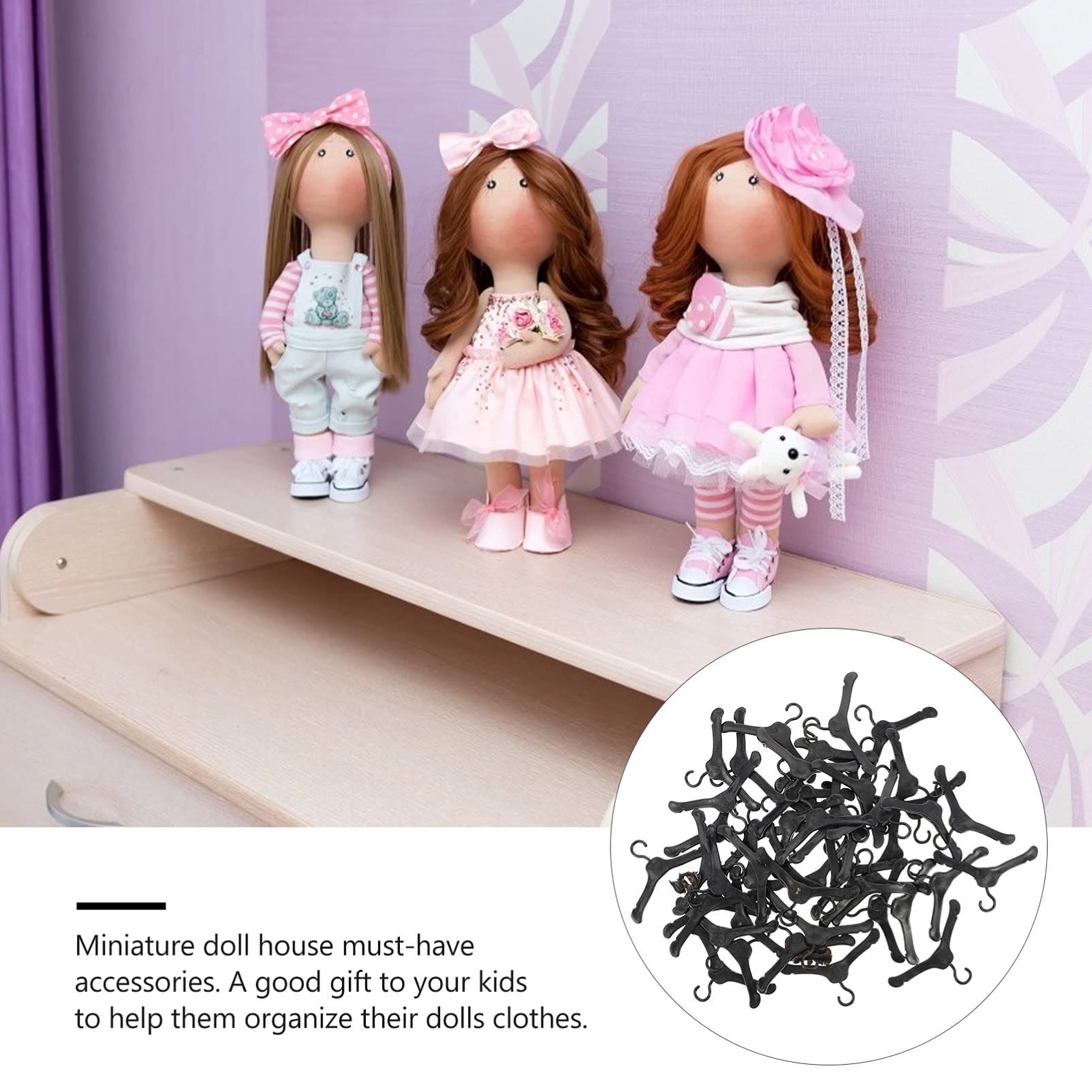 Doll Hanger Miniature Closet Hanger Doll Closet Hanger Doll Coat Hangers view 4