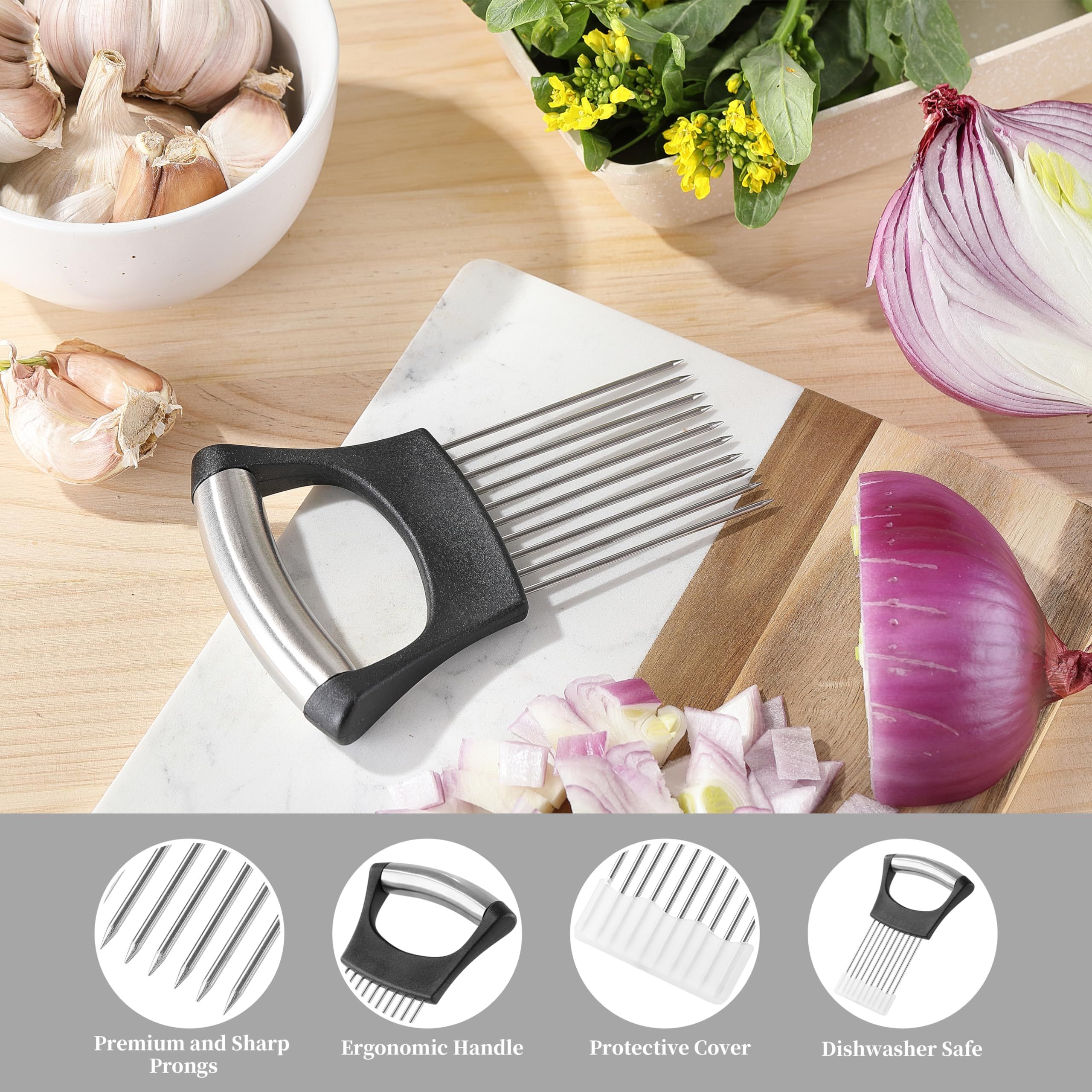 Stainless Steel Onion Slice Holder view 4
