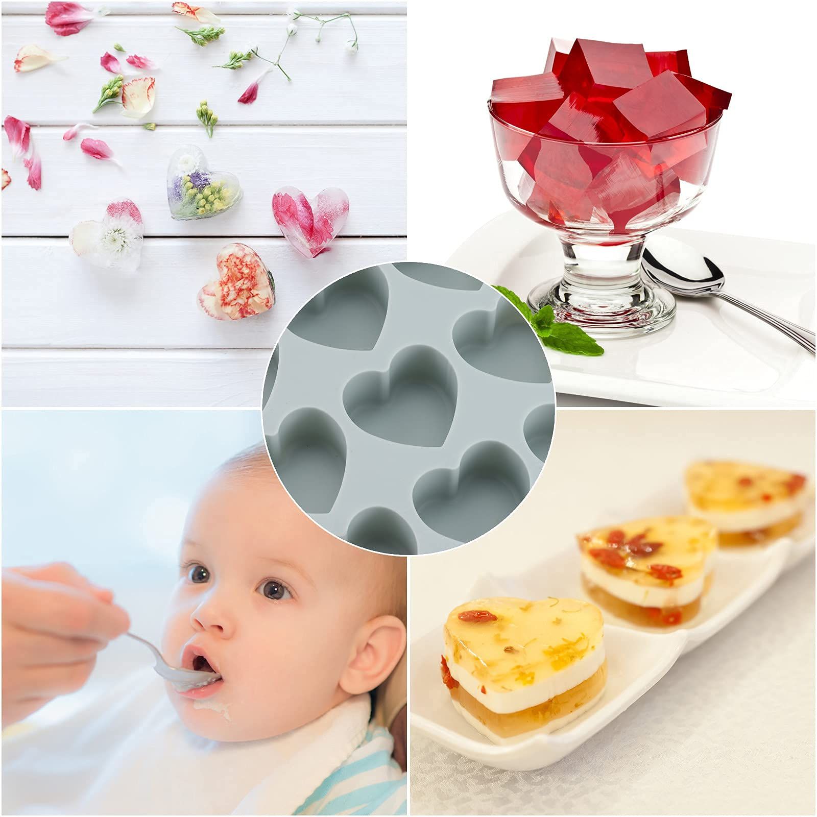 Heart Shaped Ice Cube Trays with Lid view 3