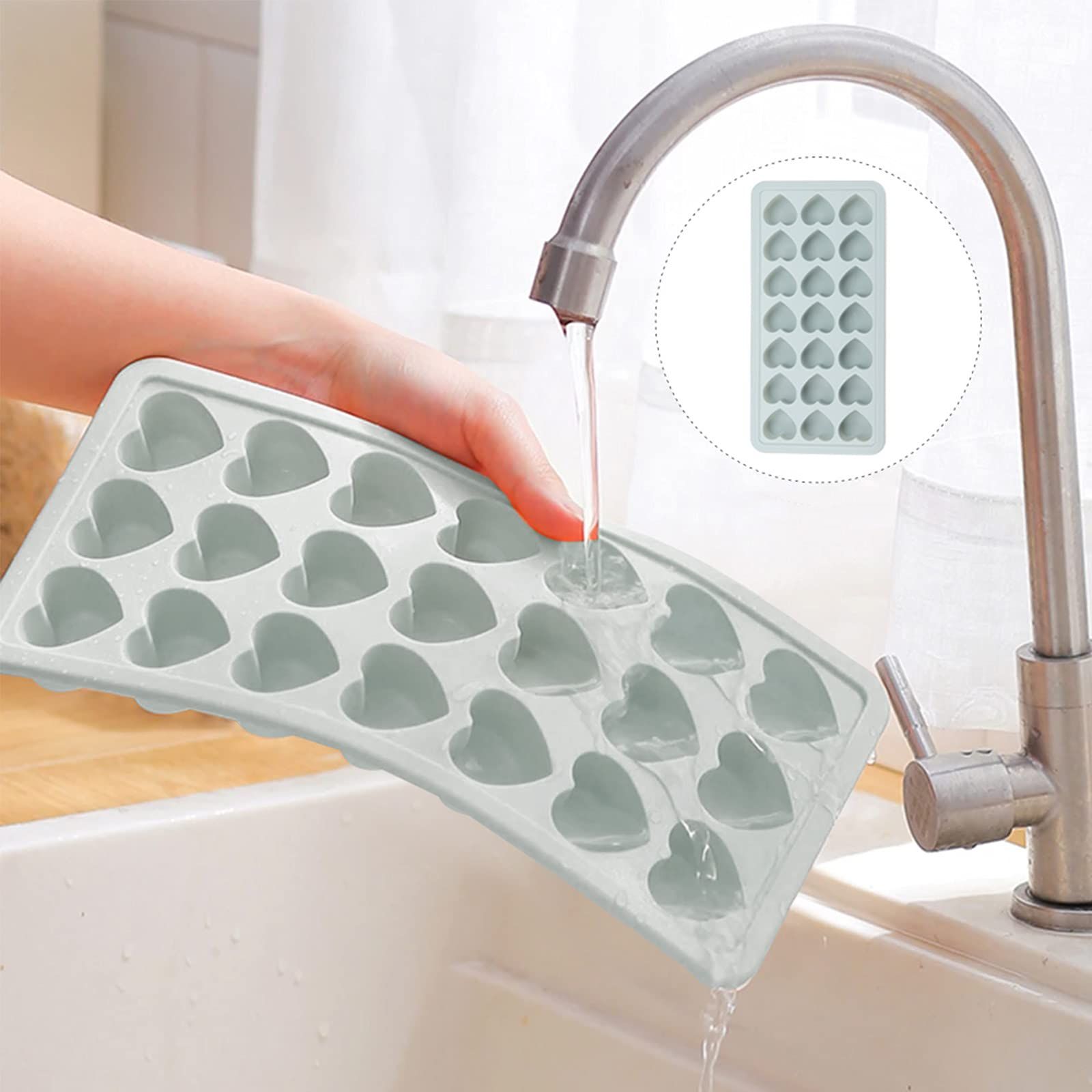 Heart Shaped Ice Cube Trays with Lid view 5