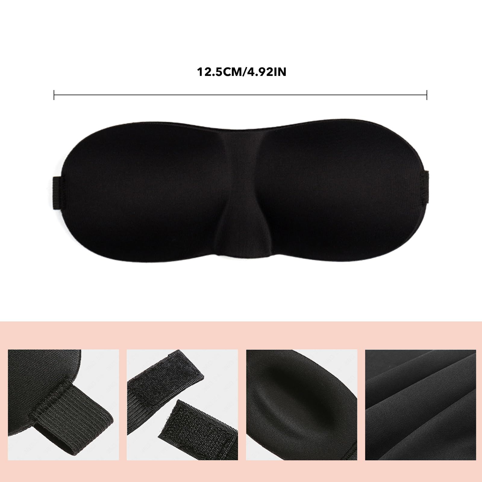 Eye Masks for Sleep,Sleep Masks for Women,Contoured Interior Design,Eye Mask view 4