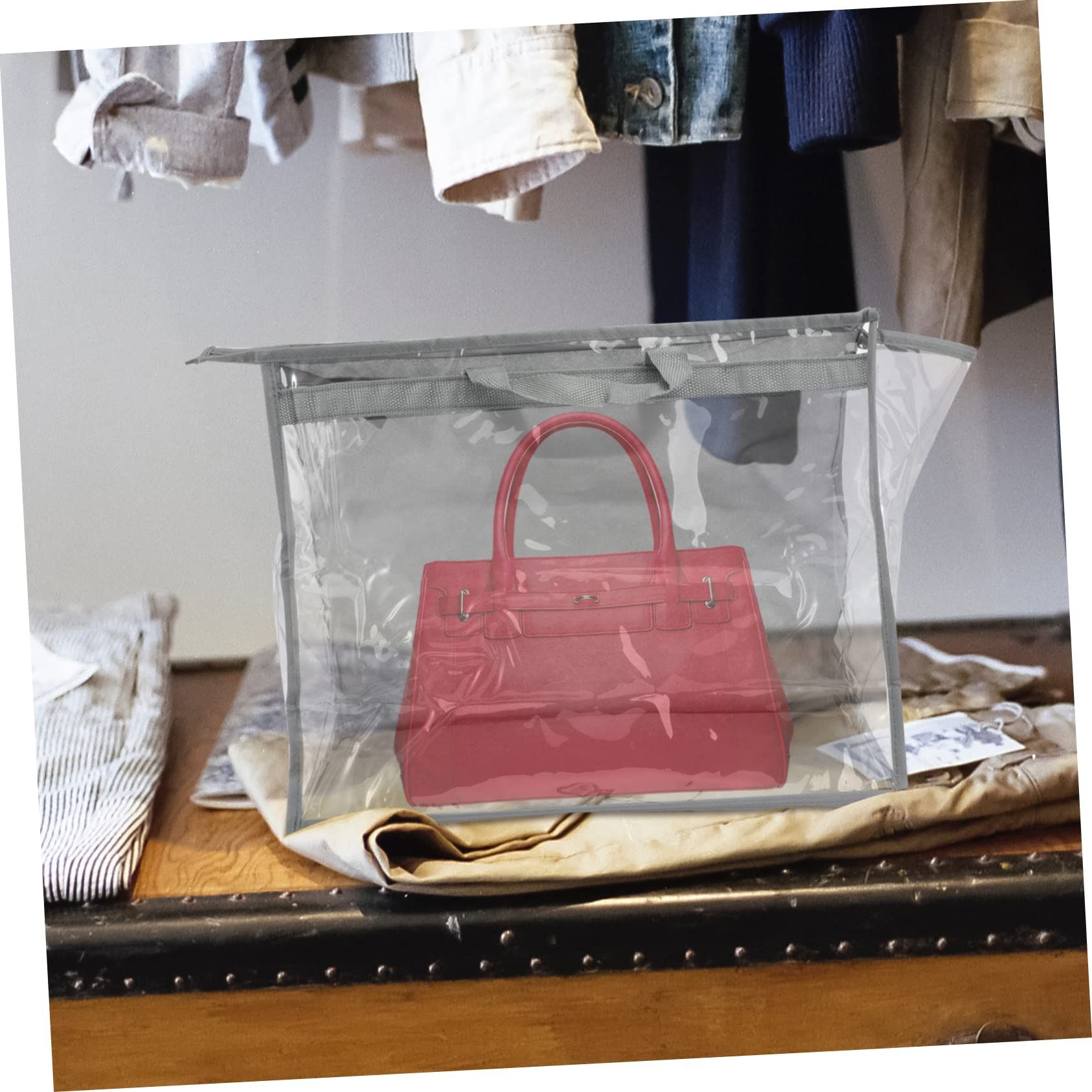 Bag Dust Bag Storage Pouch Transparent Bag Wardrobe Bag Hanging Pouch view 2
