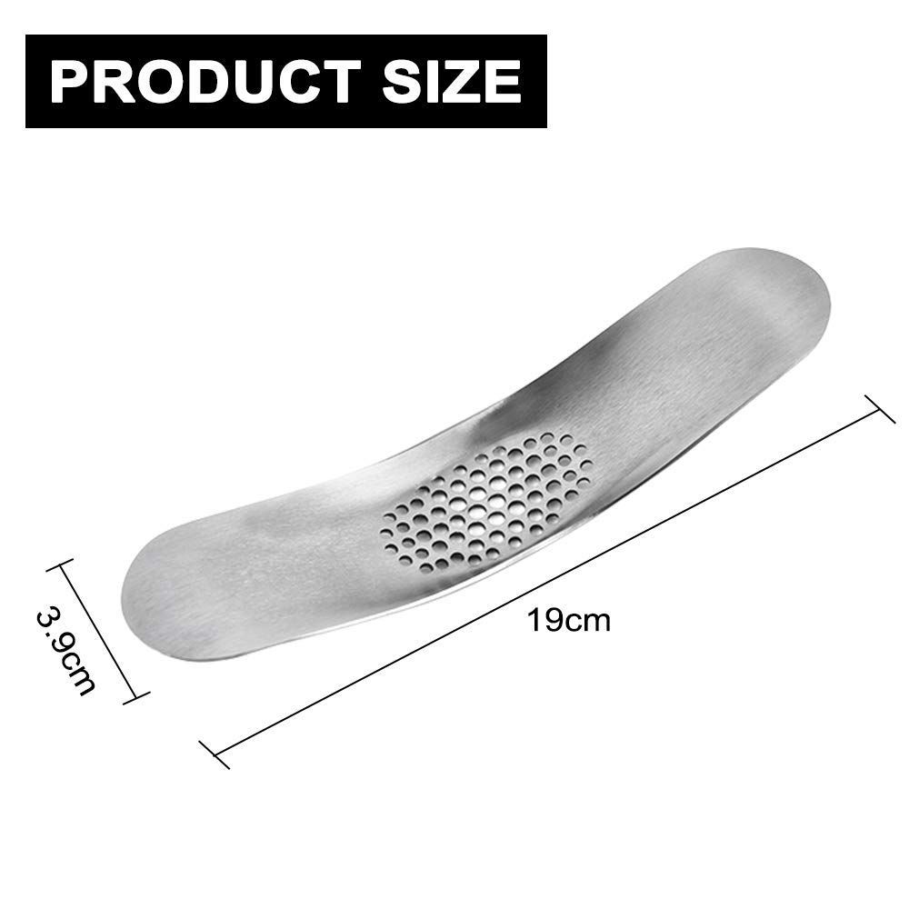 Garlic rocker, 2-in-1 shredding press made of stainless steel and silicone view 3