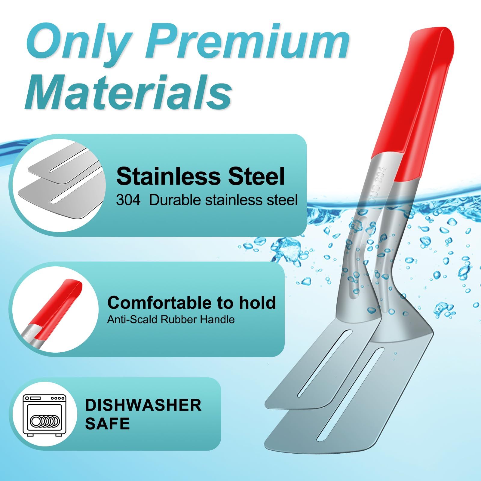 Spatula Tongs for Flipping view 2