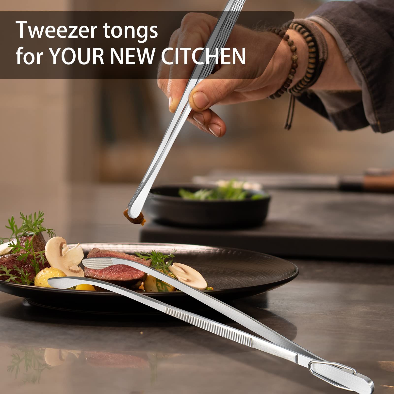 Kitchen Tweezers Tongs Set view 2