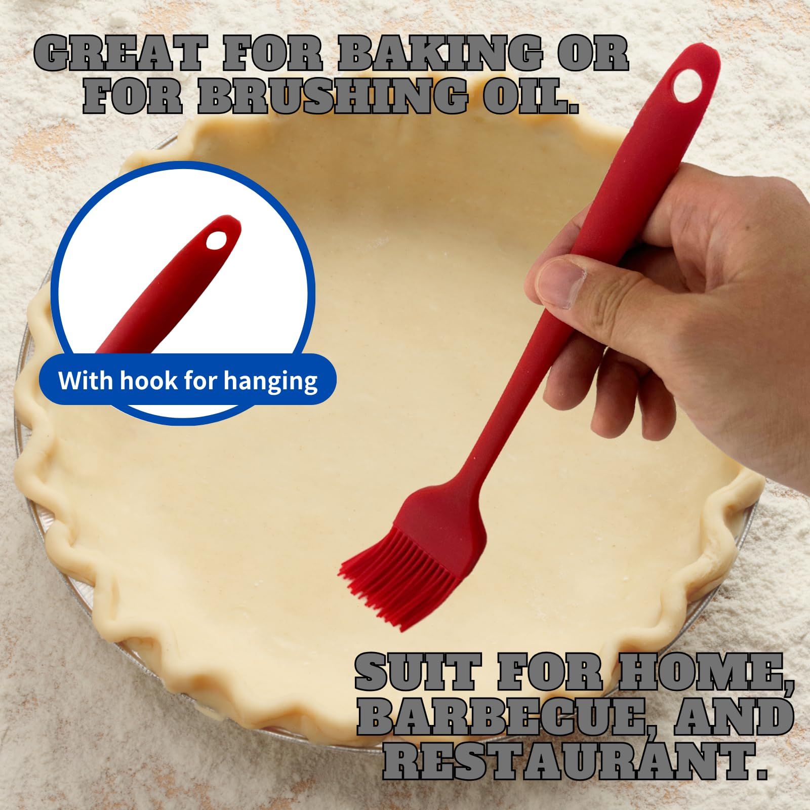 Barbecue Tool Set, Silicone Brush, Silicone Clip, Stainless Steel Scissor, for view 5