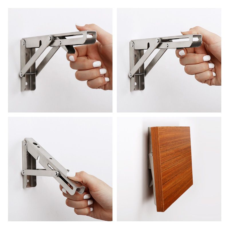 Folding Shelf Brackets - Heavy Duty Stainless Steel Collapsible Shelf Bracket view 3
