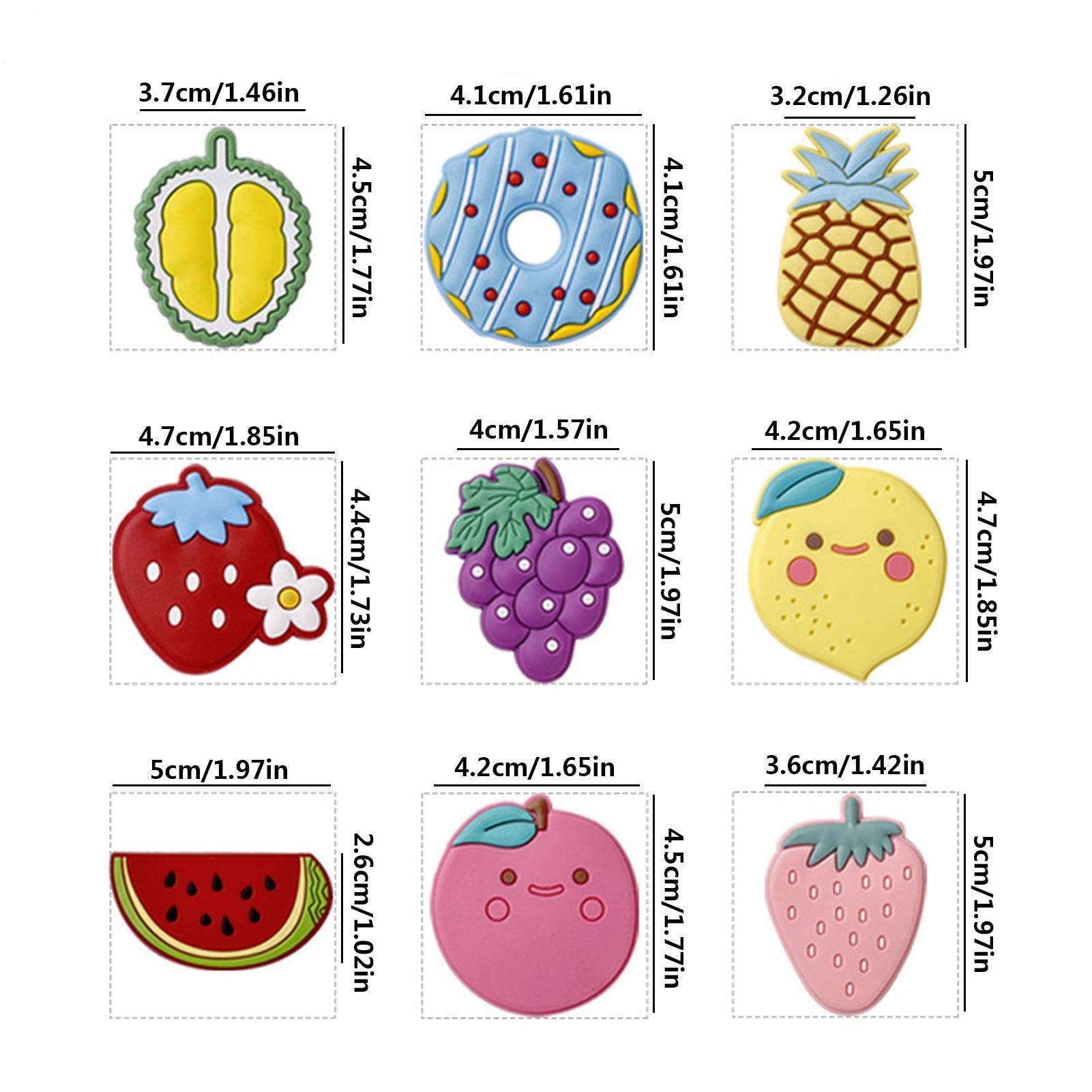 Strong Fridge Magnets, Magnetic Refrigerator Sticker Cartoon Fruit - 3D view 3