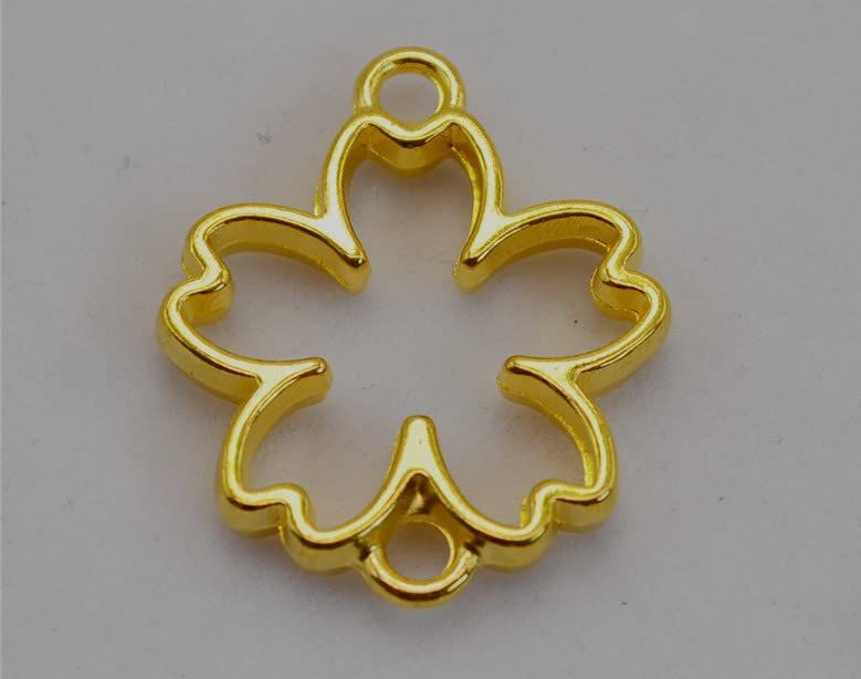 10 Pcs Stainless Steel Links Connectors Clover 4 Leaf Charms for Jewelry view 3
