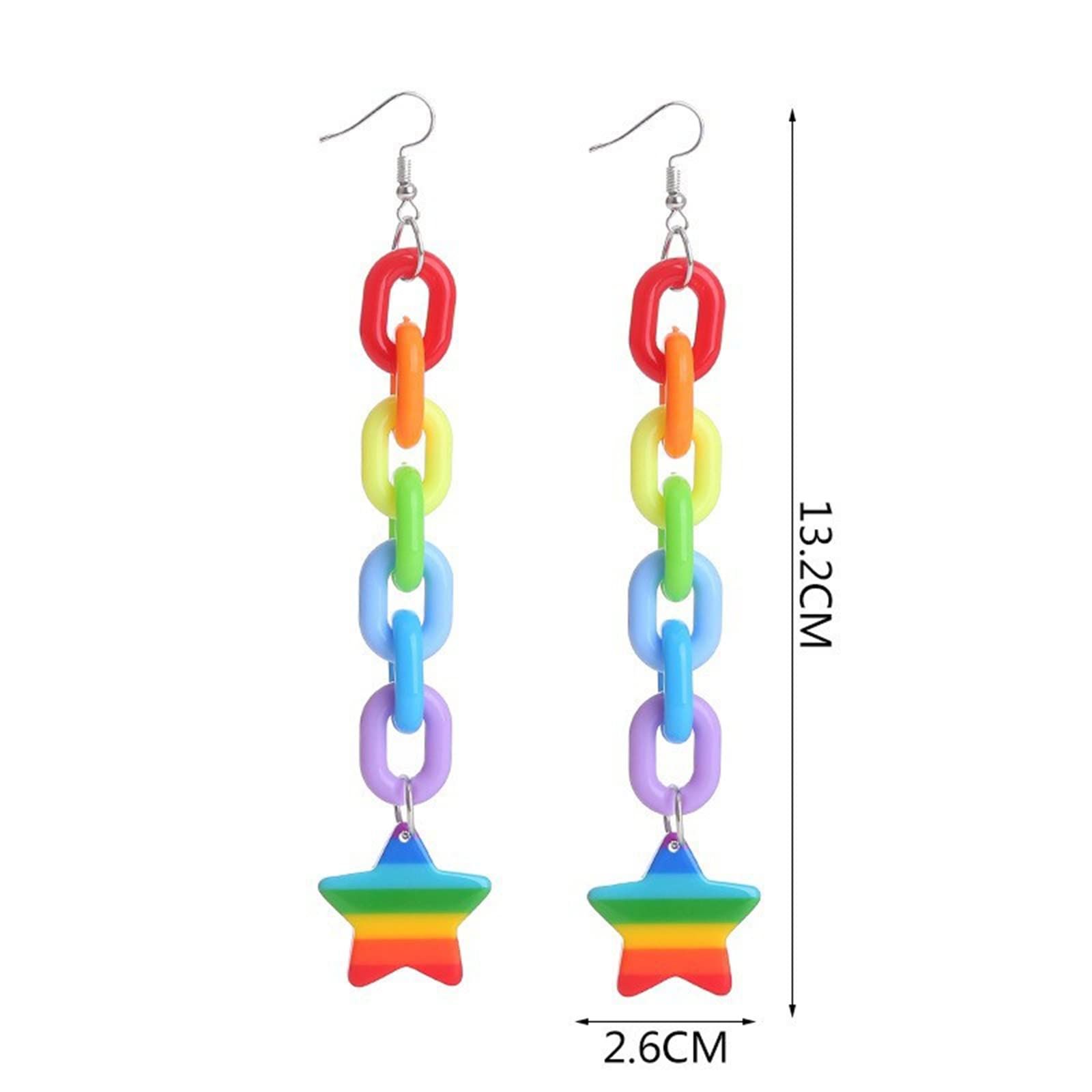 Cute Clouds Lightning Bolt Earrings for Women Creative Acrylic Transparent view 4