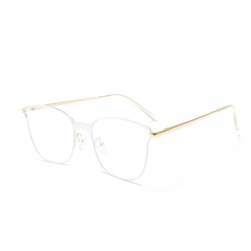 Eye Glasses Frame Blue Light Blocking Metal Computer Eyeglasses for Lady Pink