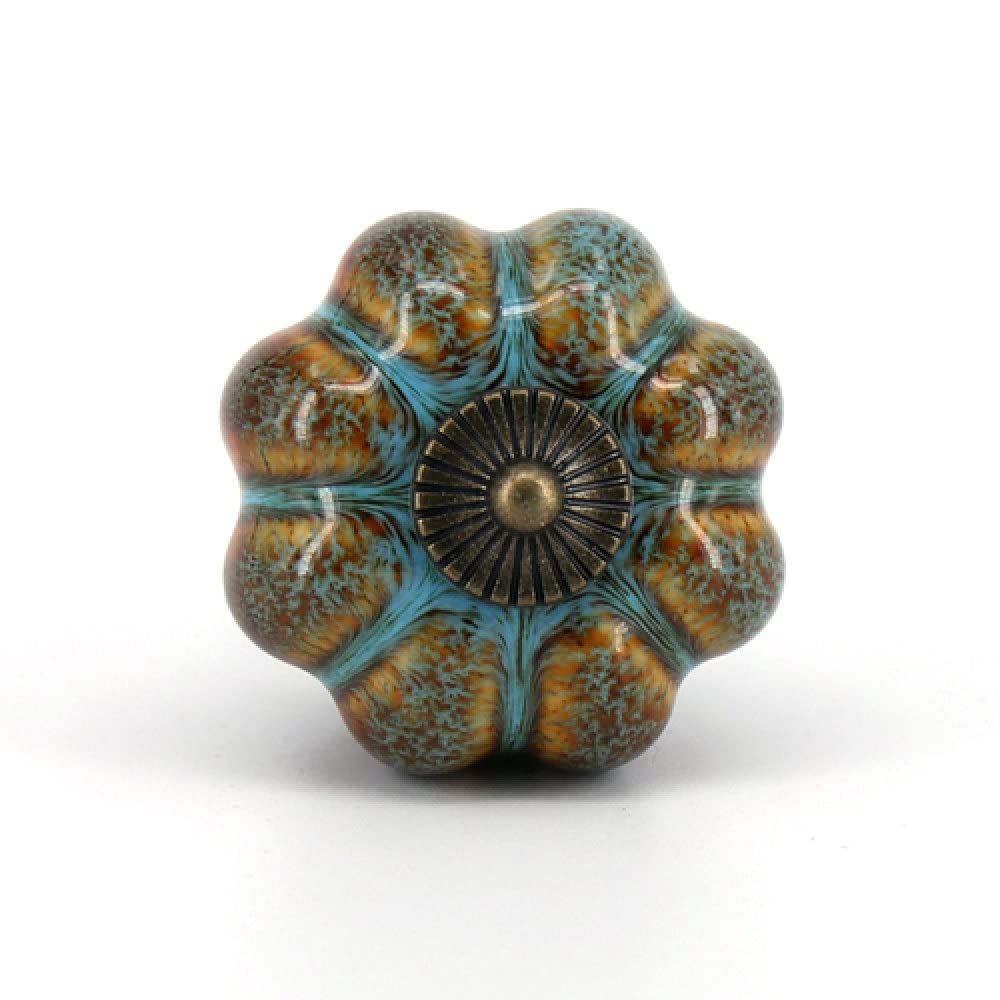 Cabinet Knobs Glazed Ceramic Knobs with Pumpkin Shape for Decor Door Pull