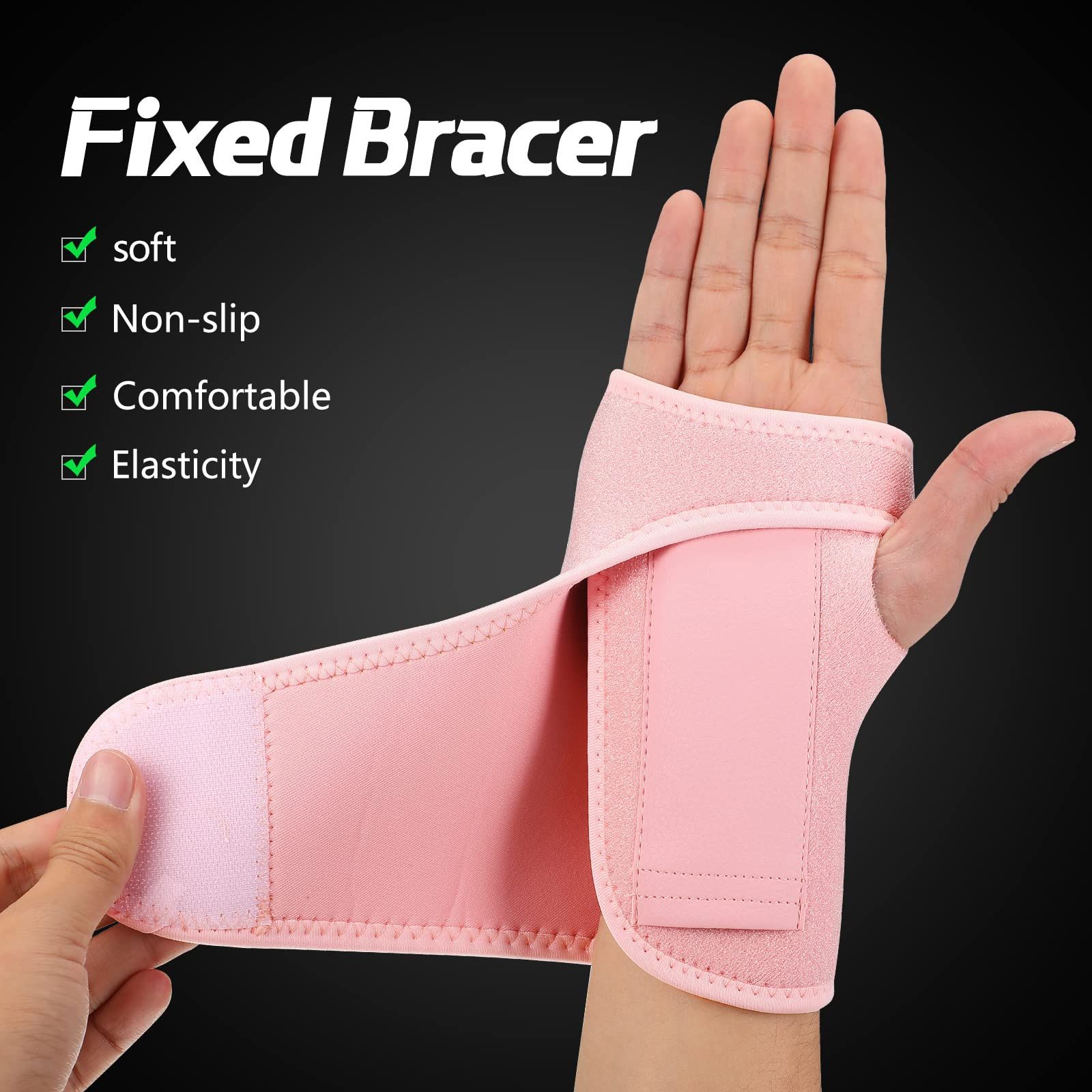 2 Pieces Carpal Tunnel Wrist Braces for Night Wrist Sleep Support Brace Wrist view 4
