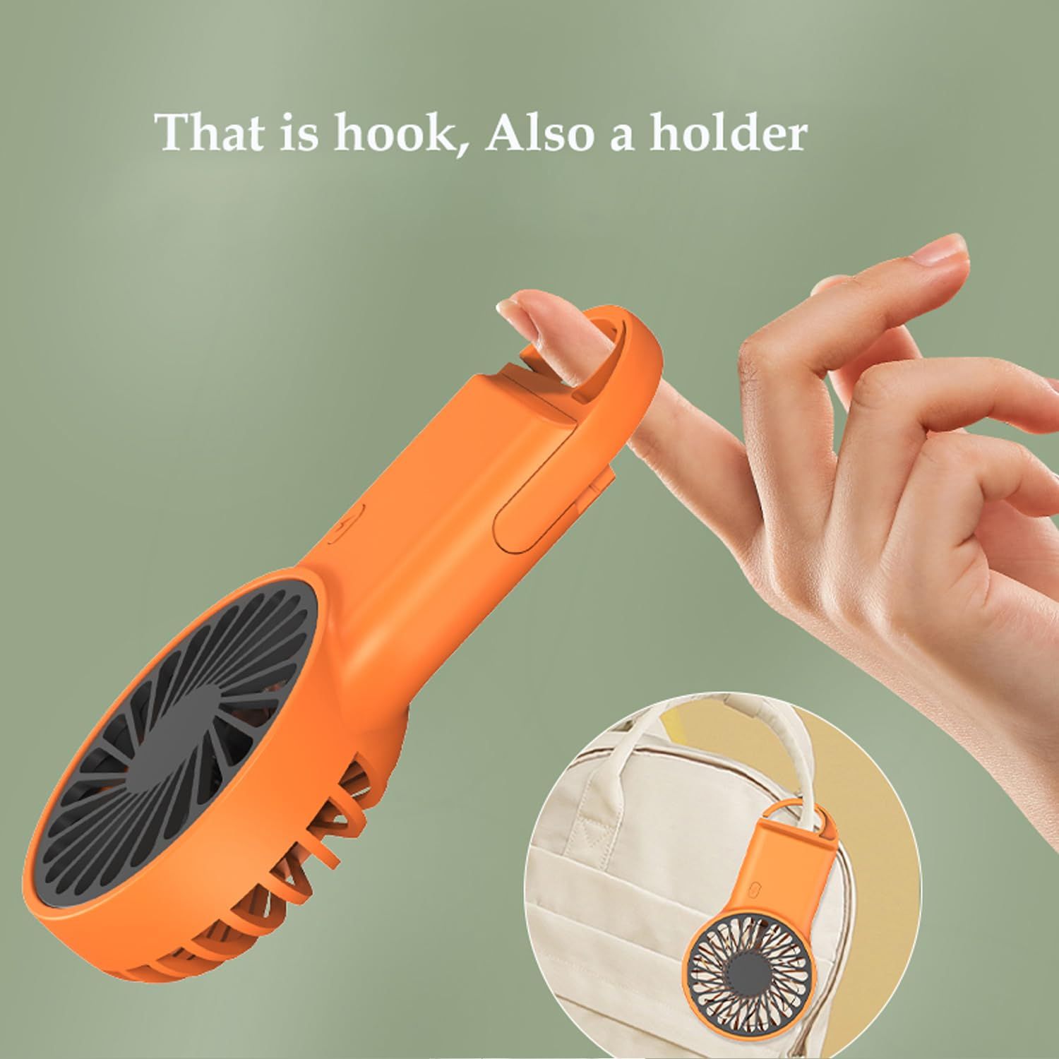 Mini Portable Fan Powerful Handheld Fan Rechargeable view 2