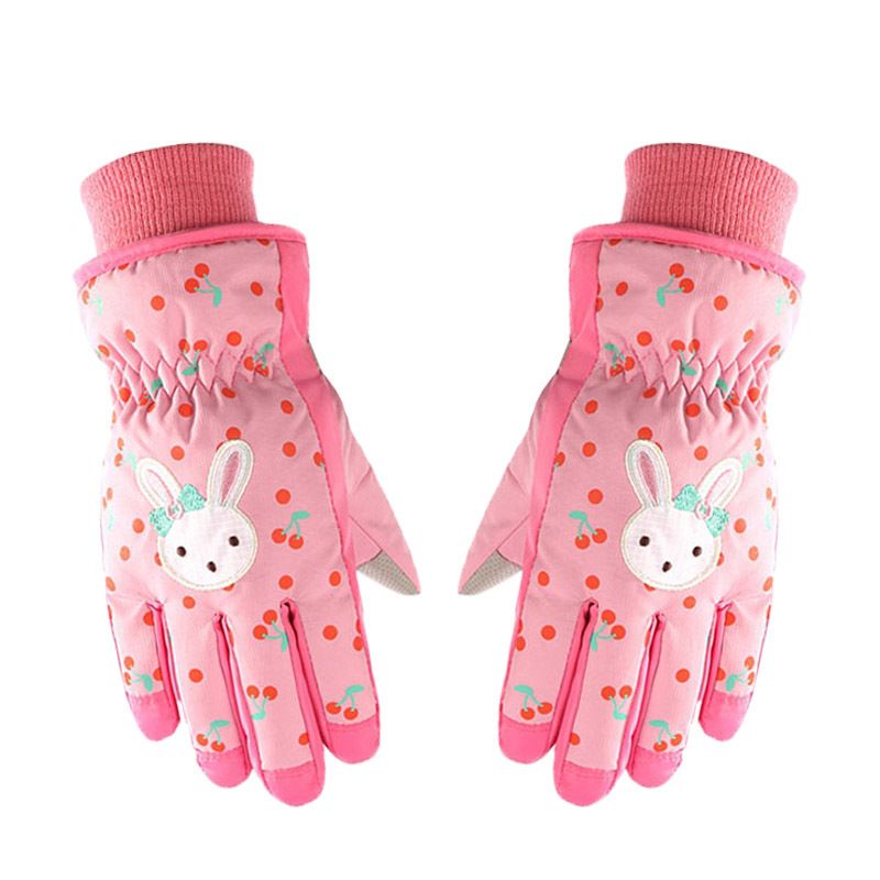 Kids Ski Snow Gloves Winter Cold Weather Windproof Warm Snowboard Sport