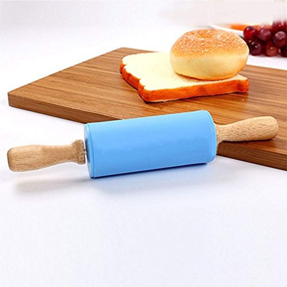Mini Rolling Pin, 2 PCS Wooden Handle Rolling Pin for Kids Dough Rollers for view 4