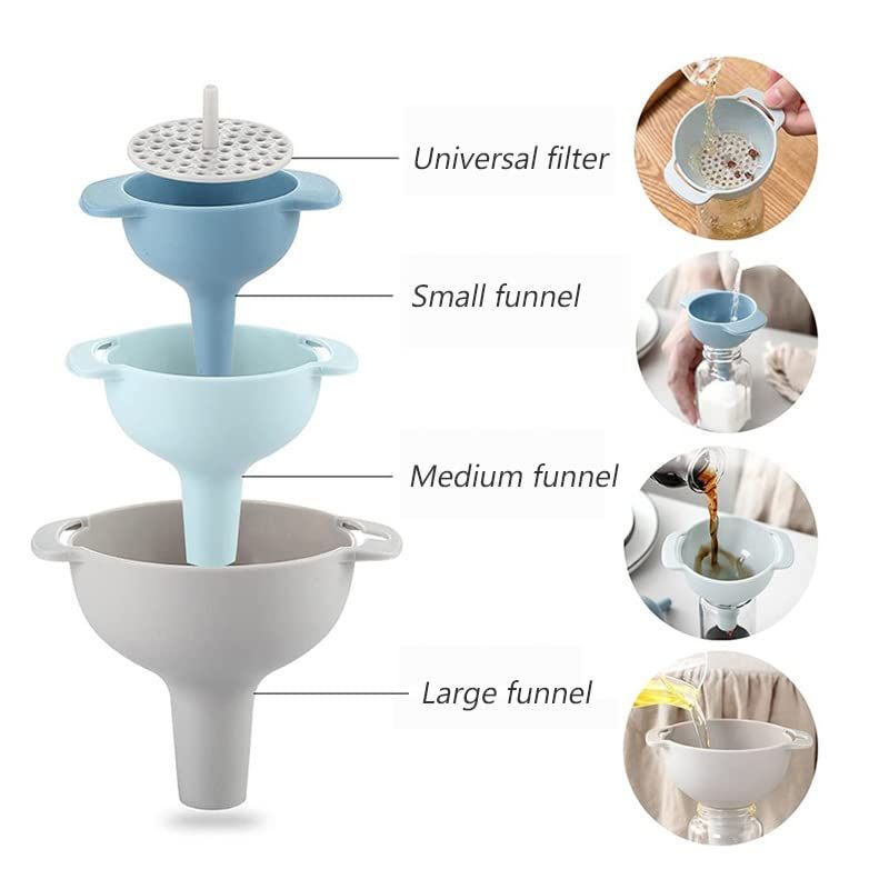 4 in 1 Kitchen Funnels for Filling Bottles view 3