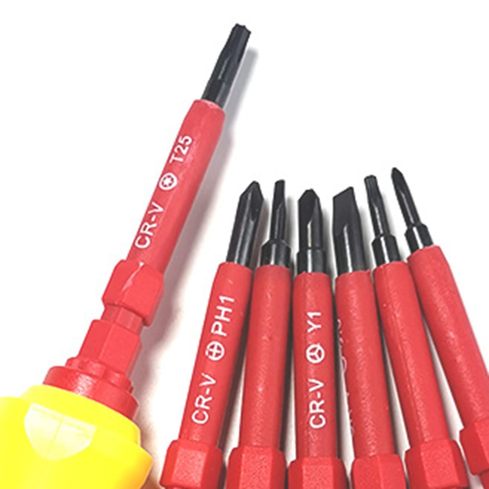 7-in-1 Electrician Multipurpose Multi specification Set Screwdriver Dual view 3