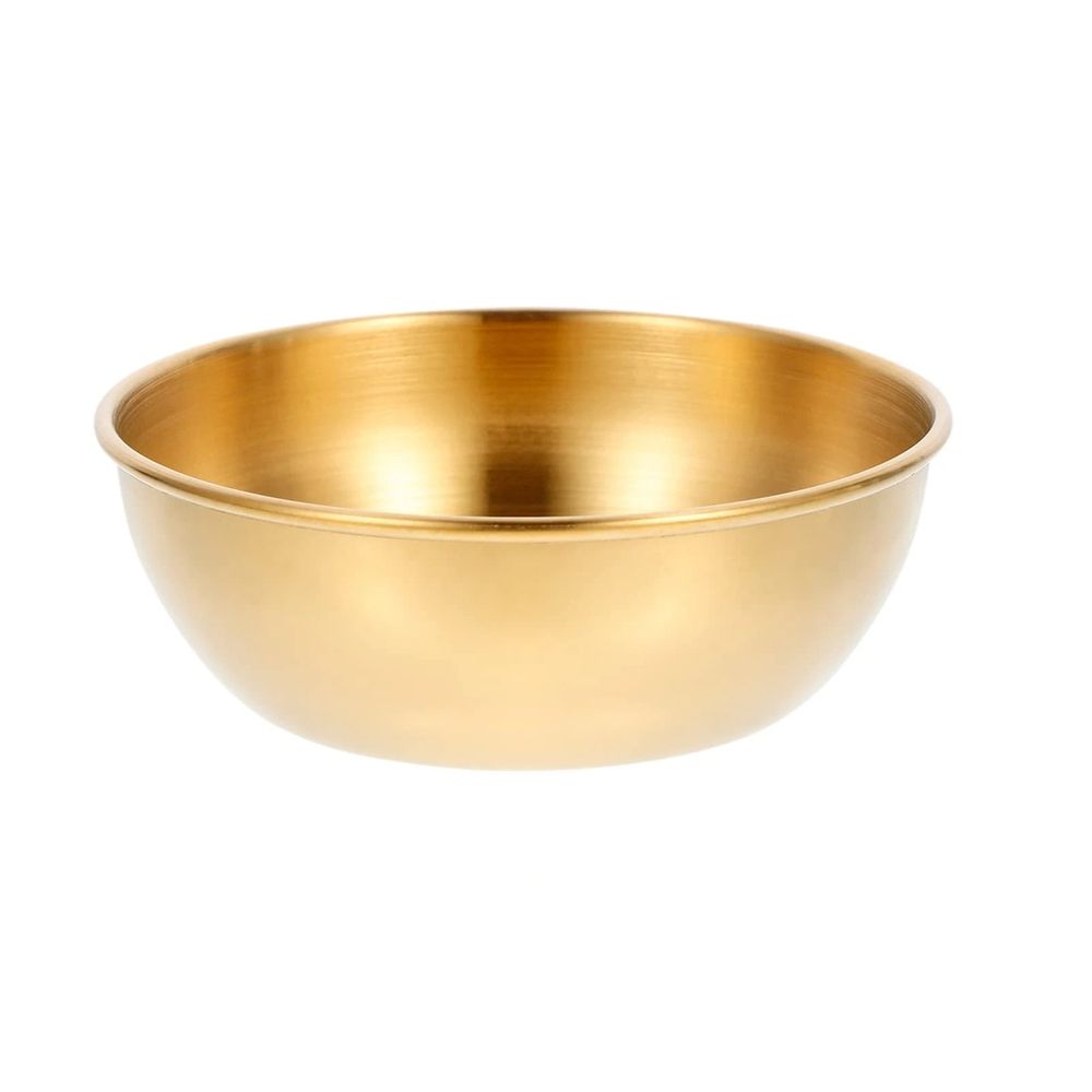 2PCS，Sauce Dishes Golden Stainless Steel Mini Bowls Metal Dish Sauce Plates