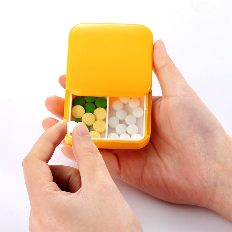 2PCS Daily Pill Box, Portable Cute Pill Case Holder for Purse Pocket Travel view 3