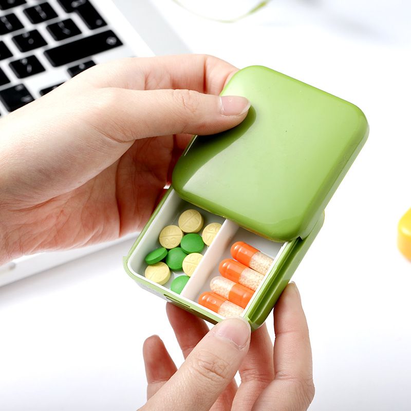 2PCS Daily Pill Box, Portable Cute Pill Case Holder for Purse Pocket Travel view 4
