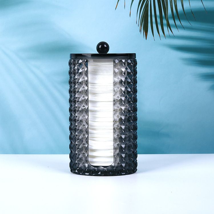 Black acrylic diamond pattern lipstick holder view 2