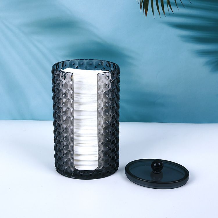 Black acrylic diamond pattern lipstick holder view 3