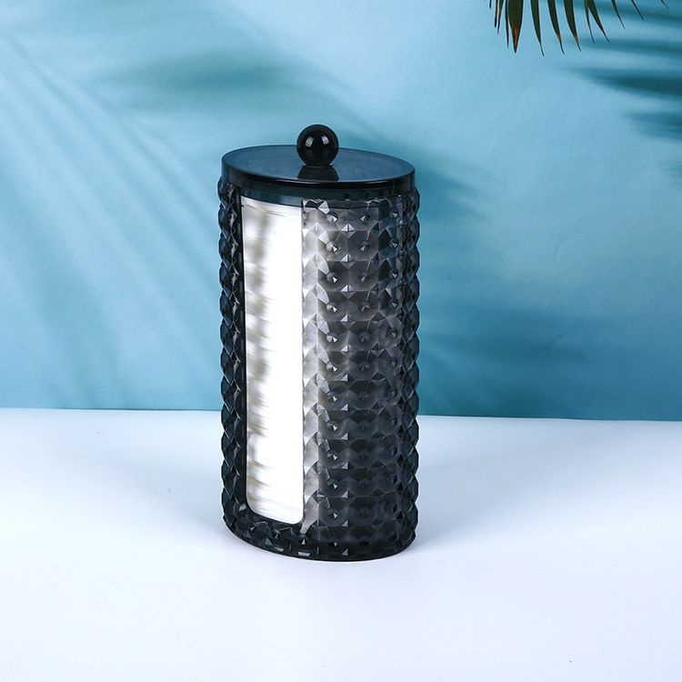 Black acrylic diamond pattern lipstick holder view 4