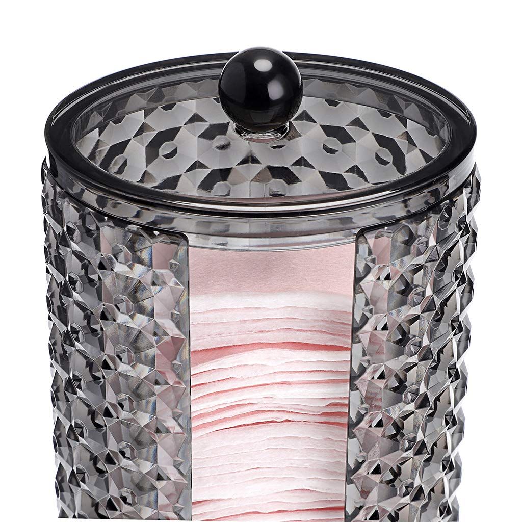 Black acrylic diamond pattern lipstick holder view 5
