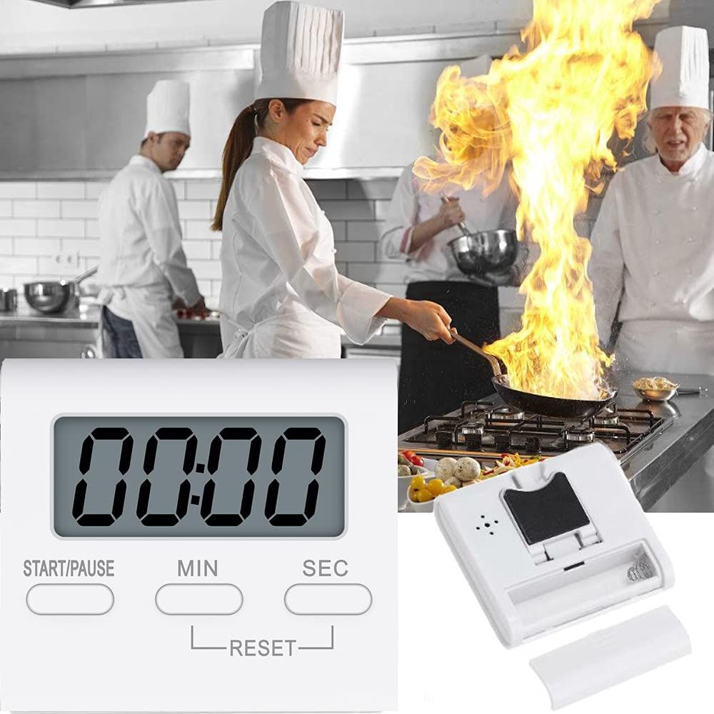 Digital Mini Square Magnetic Kitchen Timer -99 Minutes 59 Seconds Simple view 4