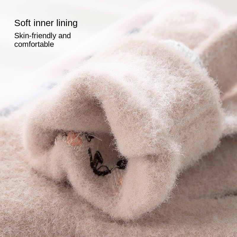 Cold-proof and warm touch screen cycling typing knitted cute cartoon view 3