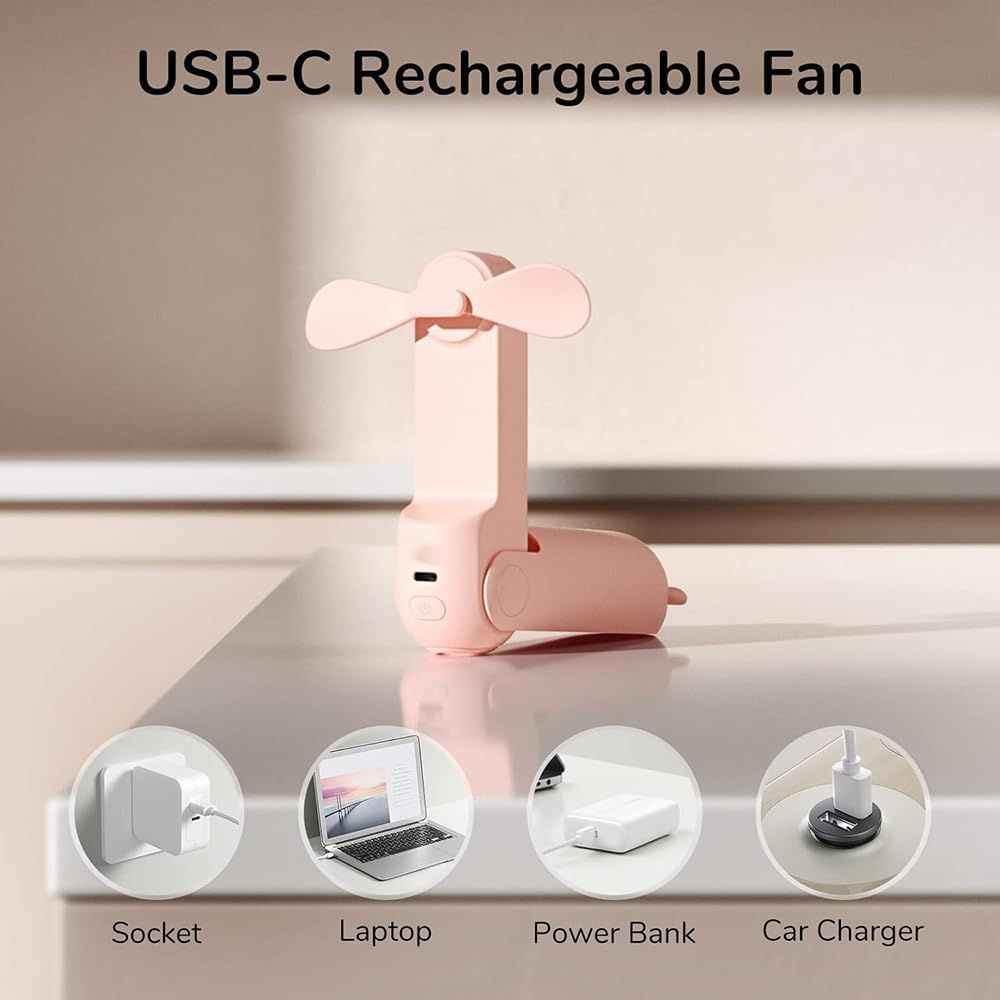 New handheld mini fan USB portable small fan power bank 2-in-1 bass view 2
