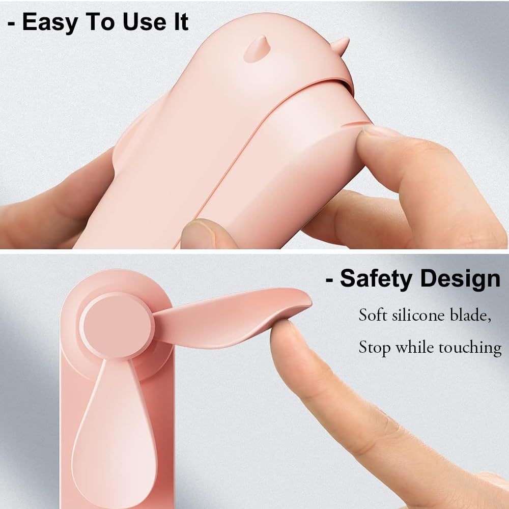 New handheld mini fan USB portable small fan power bank 2-in-1 bass view 4