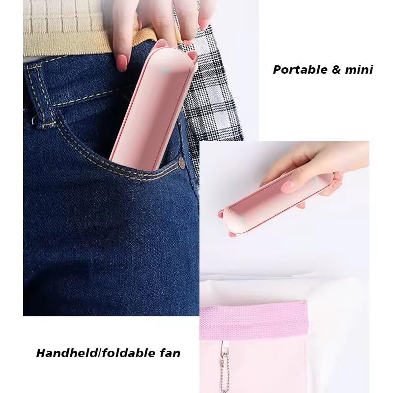 New handheld mini fan USB portable small fan power bank 2-in-1 bass view 5
