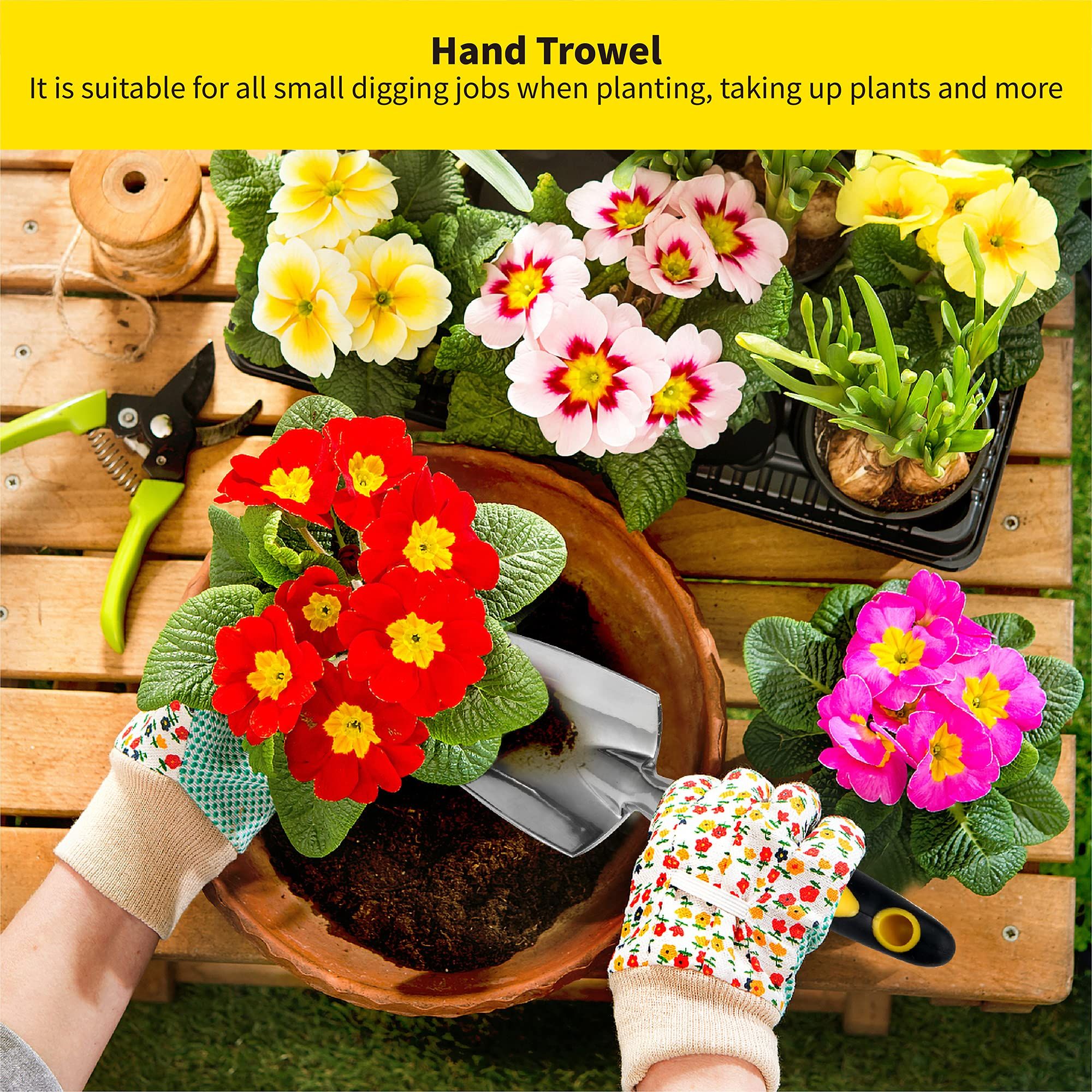 Garden shovel Trowel & Hand Shovel Soft Rubberized Non-Slip Handle view 4