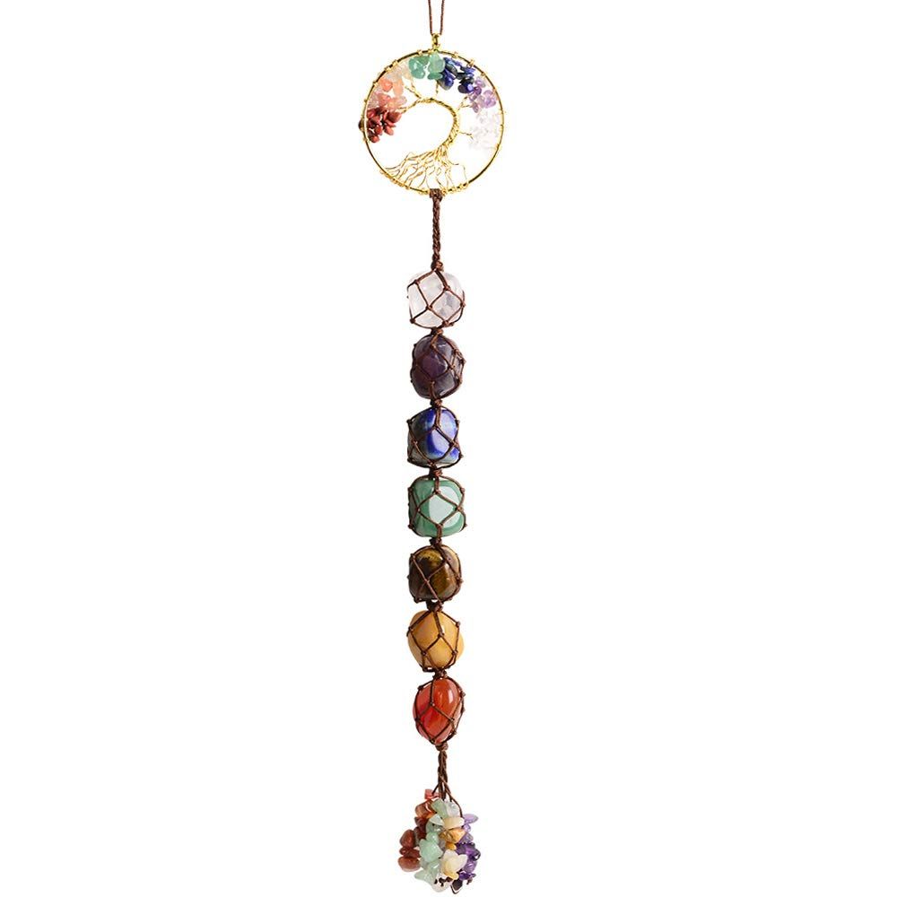 Tree of Life Chakra Stone Healing Crystal Feng Shui Wall Decoration Meditation view 2