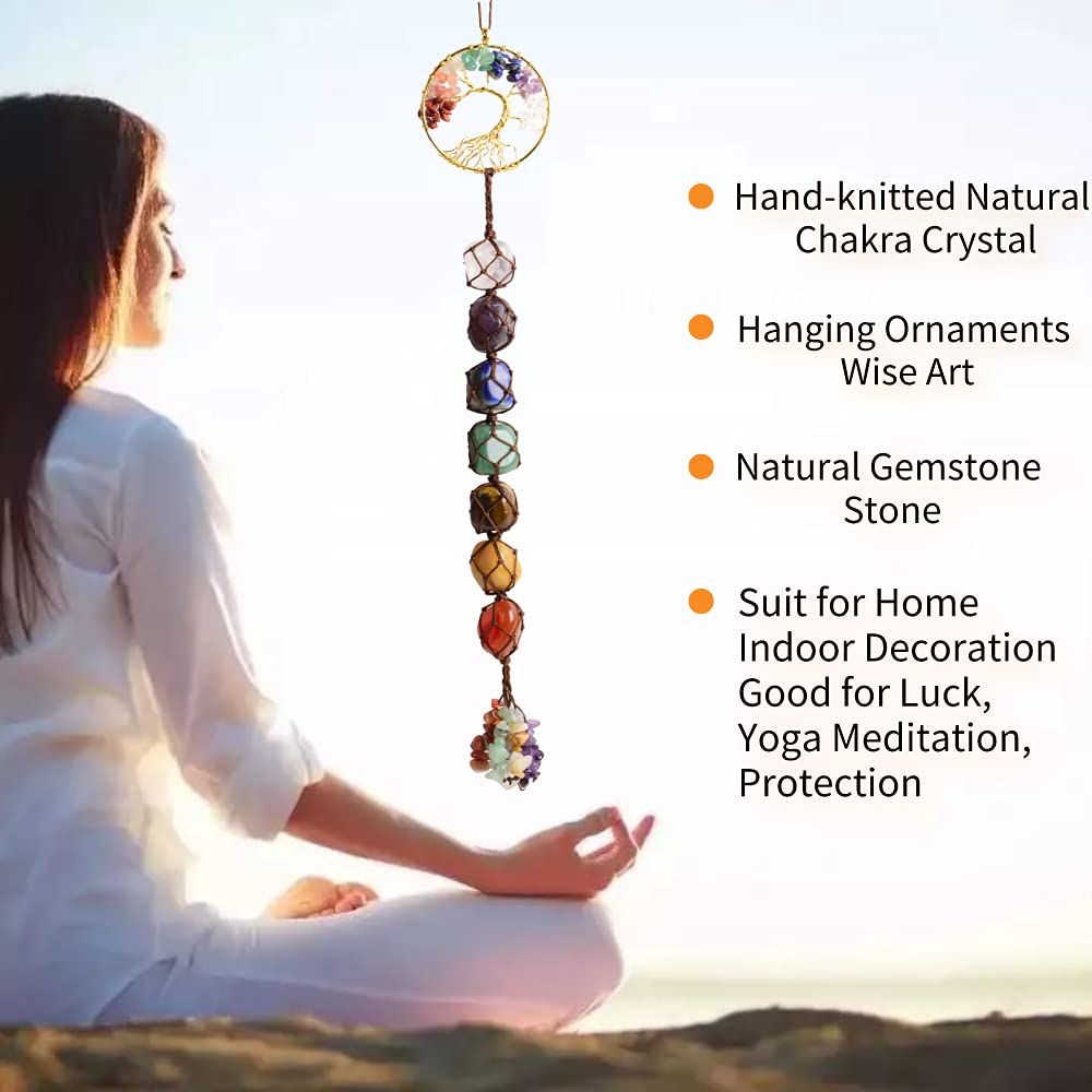 Tree of Life Chakra Stone Healing Crystal Feng Shui Wall Decoration Meditation view 4