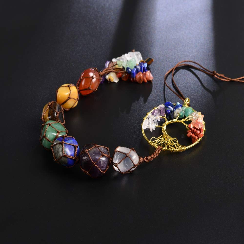 Tree of Life Chakra Stone Healing Crystal Feng Shui Wall Decoration Meditation view 5