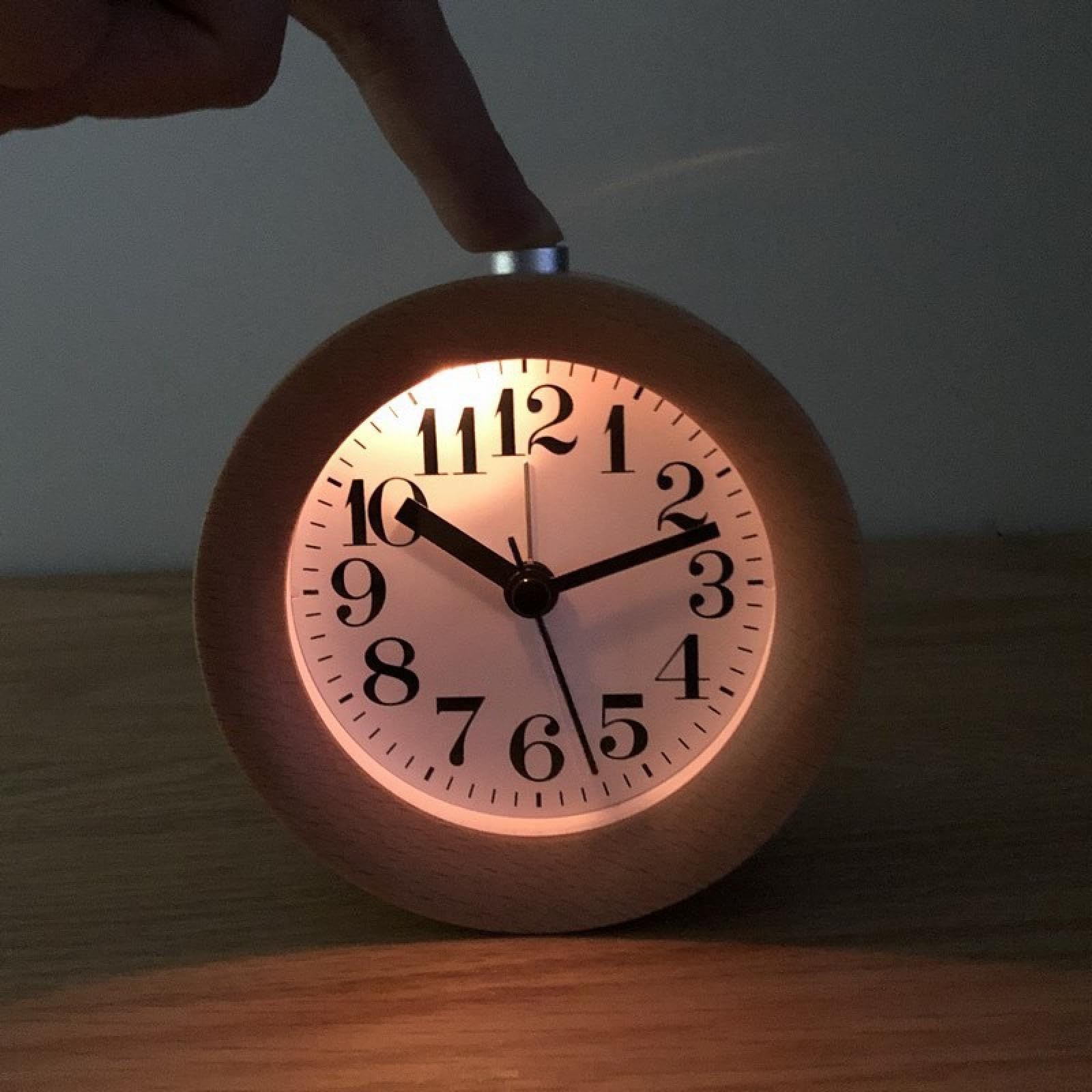aboveClock Wooden Alarm Clock Bedside view 4