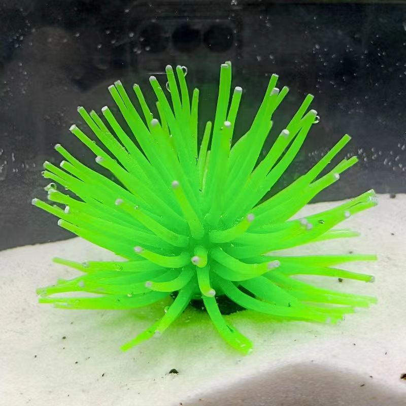 2PCS Simulated sea urchin fish tank decoration aquarium ornaments landscape view 4