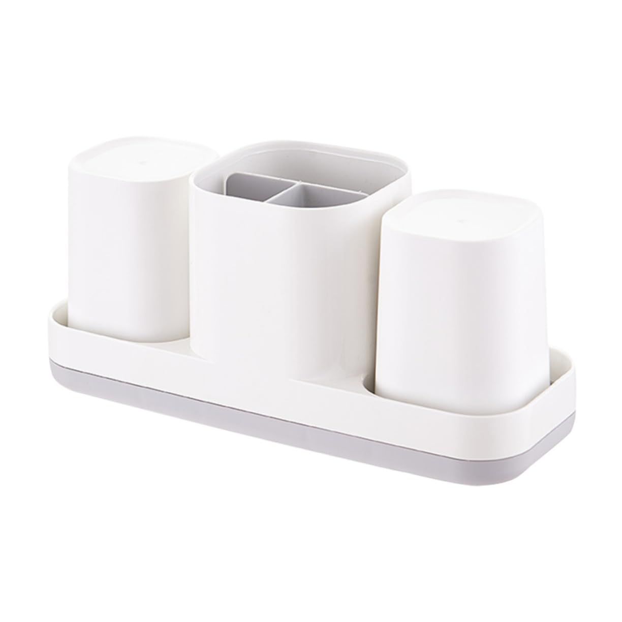1 toothbrush holder, toothbrush holder, hanger, toothpaste dispenser, bathroom — image 1