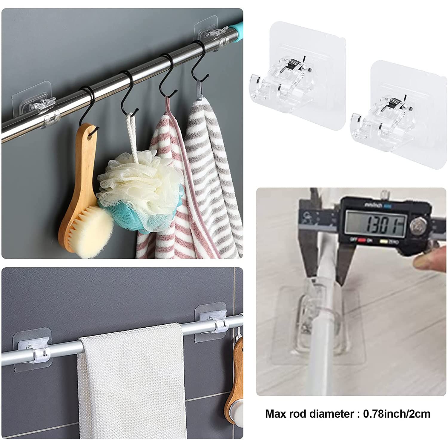 Non drilling curtain rod bracket Non drilling self-adhesive curtain rod view 5