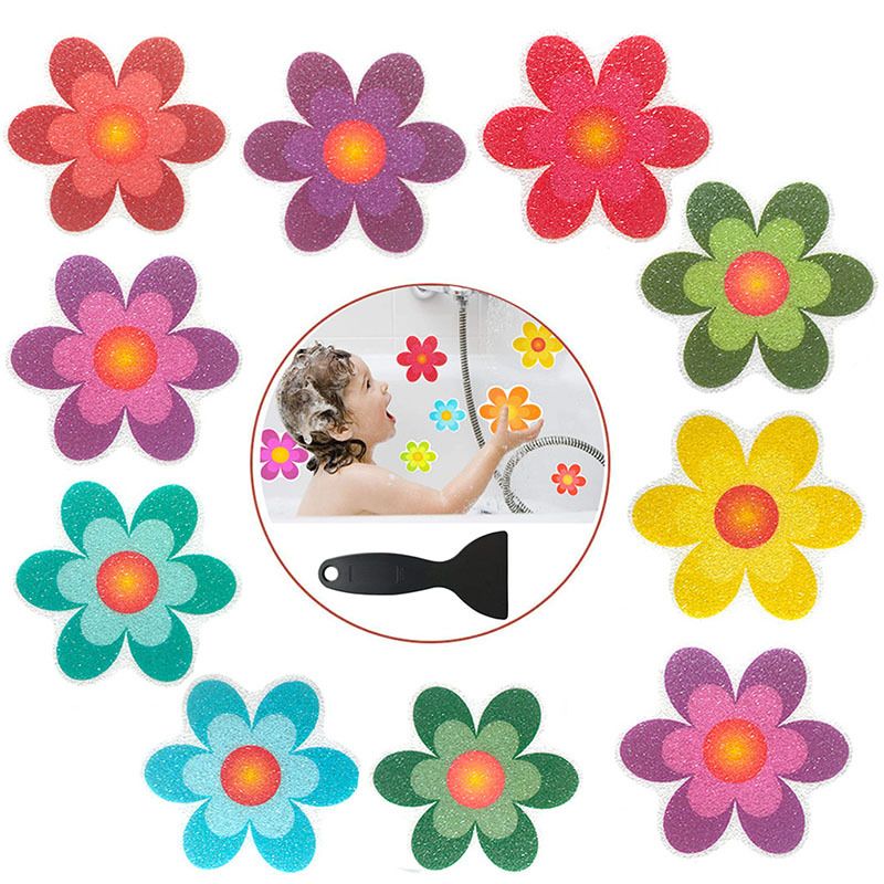 20PCS Bathroom bathtub cartoon letter dog paw flower colored waterproof and