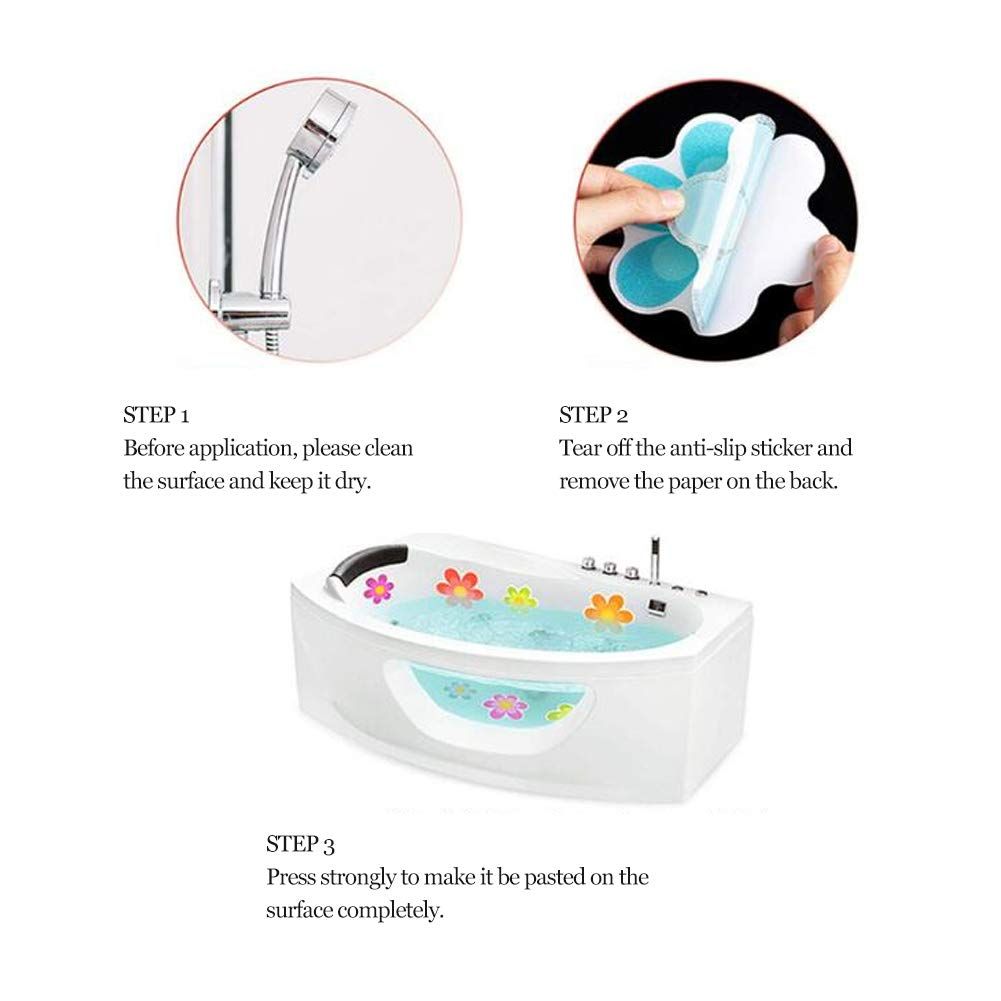 20PCS Bathroom bathtub cartoon letter dog paw flower colored waterproof and view 2