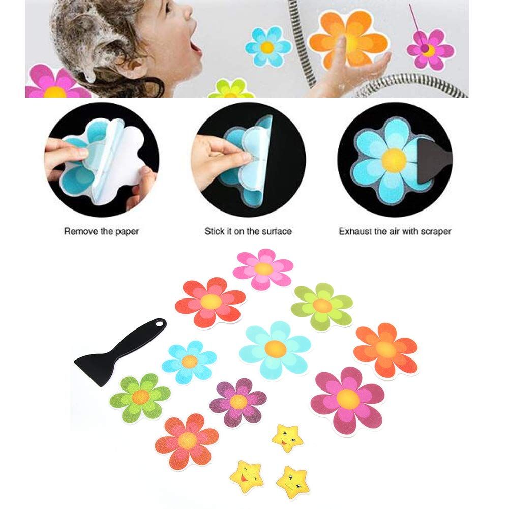 20PCS Bathroom bathtub cartoon letter dog paw flower colored waterproof and view 5