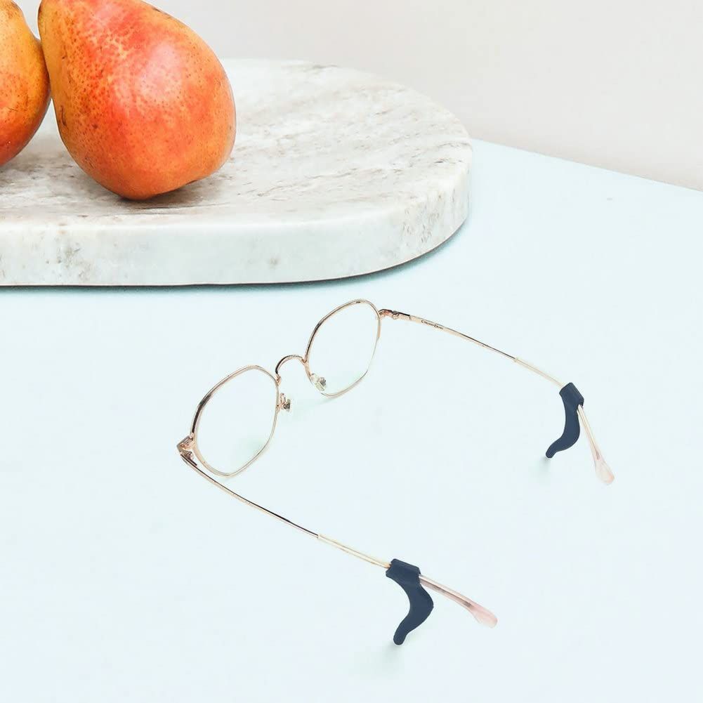 2 airs Black Eyeglass Ear Grip with Anti Slip Eyeglass Retainer view 5