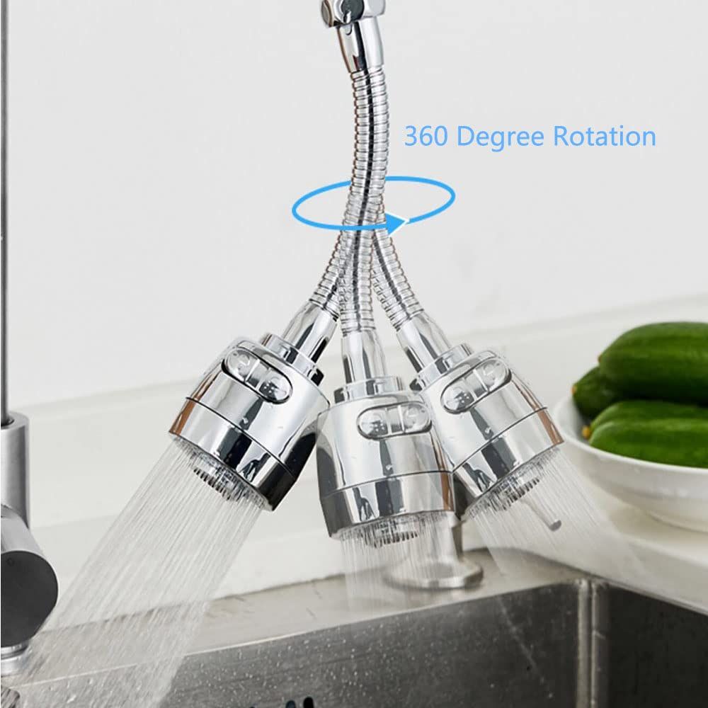 Kitchen Faucet Extender, Movable 360° Rotatable Water Saving Faucet Aerator, 2 view 3