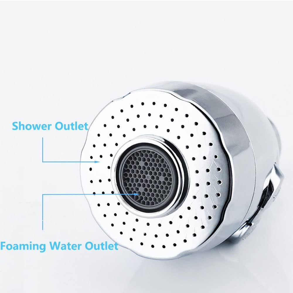 Kitchen Faucet Extender, Movable 360° Rotatable Water Saving Faucet Aerator, 2 view 4