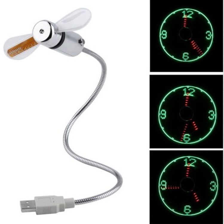 USB Clock Fan with Real Time Display Function view 2